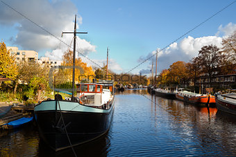 sunny canal in Groningen