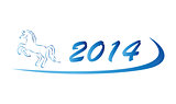 Vector illustration of horse icon 2014