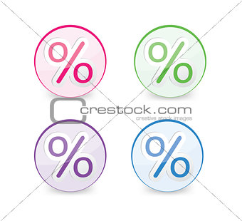 percent sign into glass ball