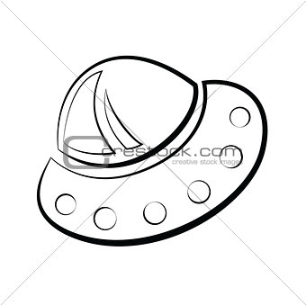 Illustration of flying saucer