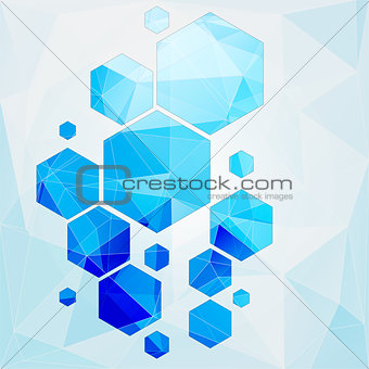 technology polygonal cell background