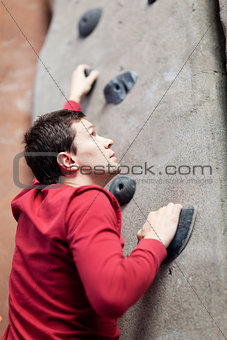 rock climbing indoors