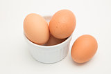 Eggs in a ramekin