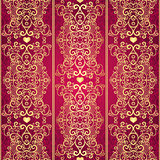 Seamless gold vintage lacy pattern