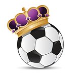soccer ball with a crown