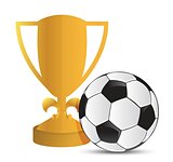 Gold Trophy Cup football soccer