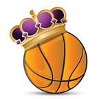 Basketball ball with a crown