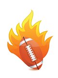 Football Ball in fire