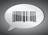 Barcode label speech bubble