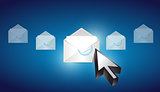 email envelope correspondence selected