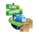 international shipping concept illustration design