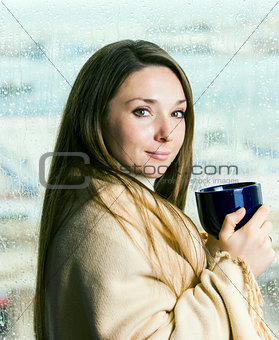 the girl with a cup