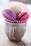 Macaroons in cup