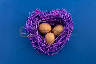 Heart shaped Easter nest