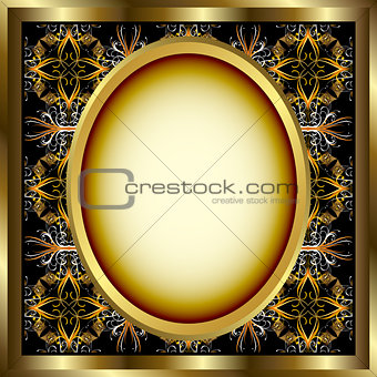 Floral Gold Frame