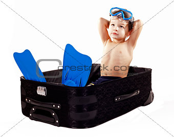 boy in the luggage