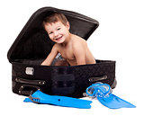 boy in the luggage