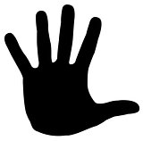 hand palm silhouette
