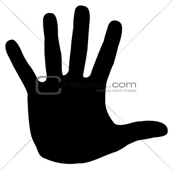hand palm silhouette