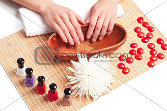 Hands Spa. Manicure concept