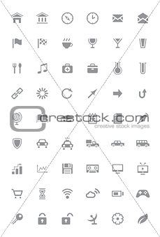 Icons and pictograms set. EPS10 vector illustration.