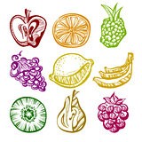 set of fruits
