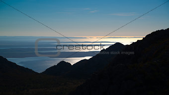 View from Velebit mountains in Croatia