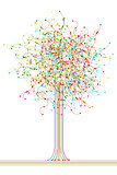 Colored abstract network tree
