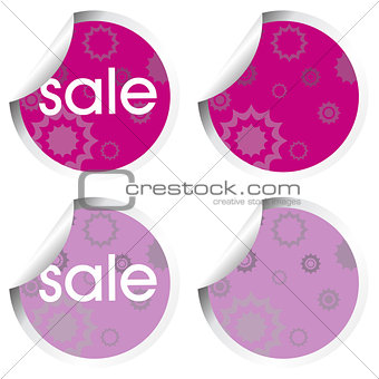 Purple stickers with sale
