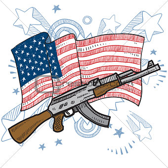America loes assault rifles sketch