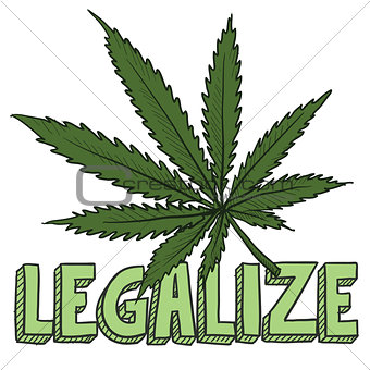 Legalize marijuana sketch