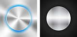 2 Abstract backgrounds with circle metallic inset