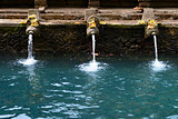 Fountains in Tirta Empul temple, Bali, Indonesia 