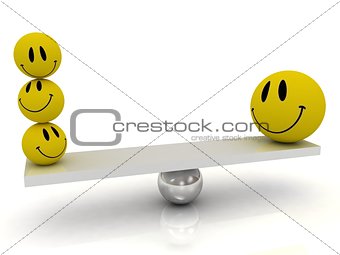 Balance funny yellow smilies