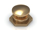Gold button Isolated 