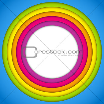 Colorful Frame with Circles Rainbow