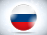Russia Flag Glossy Button