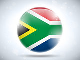 South Africa Flag Glossy Button