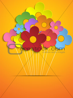 Beautiful Spring Colorful Flowers Background 
