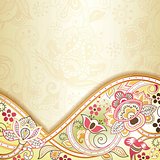 Abstract Curve Floral Background