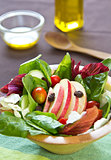 Apple with spinach salad