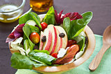 Apple with spinach salad