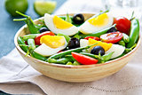 Green bean with Snap pea and egg salad