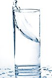 water splash in a glass