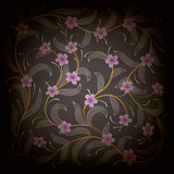 abstract background with floral ornament