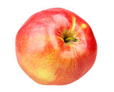 Single a fresh red-yellow apple