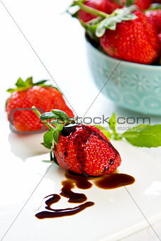 Strawberry with Balsamic sauce