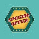 special offer - retro label