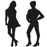 Silhouettes of teen