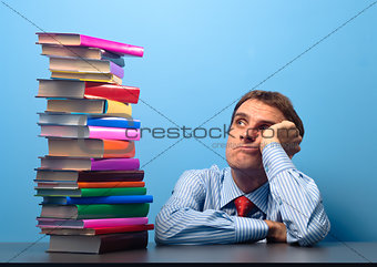 man and books